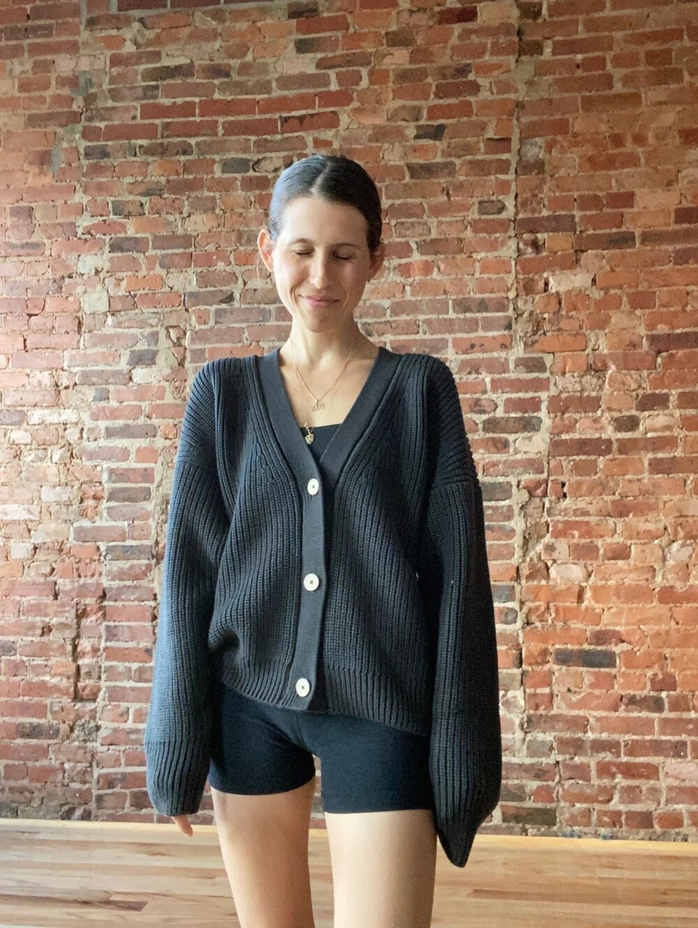 Tradlands Cotton Shelter Cardigan Medium Black